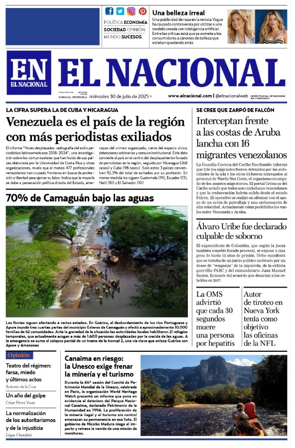 Portadas de este miércoles 30 de julio de 2024