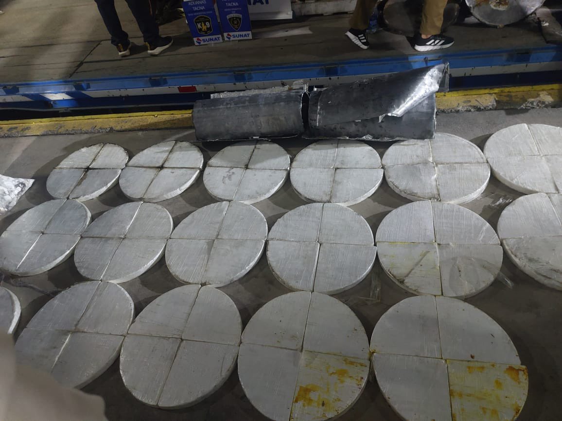 Incautaron 168,46 kilos de cocaína durante un operativo conjunto entre la Fiscalía y la Policía de Perú