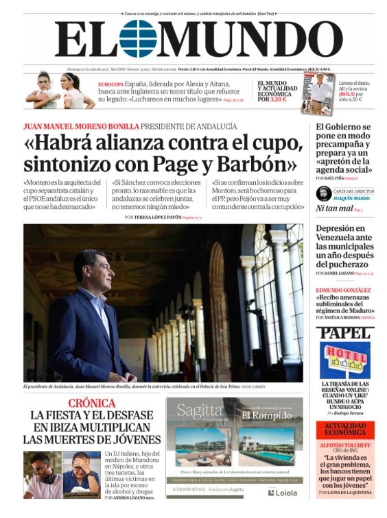Portadas de la prensa internacional de este domingo 27 de julio de 2025