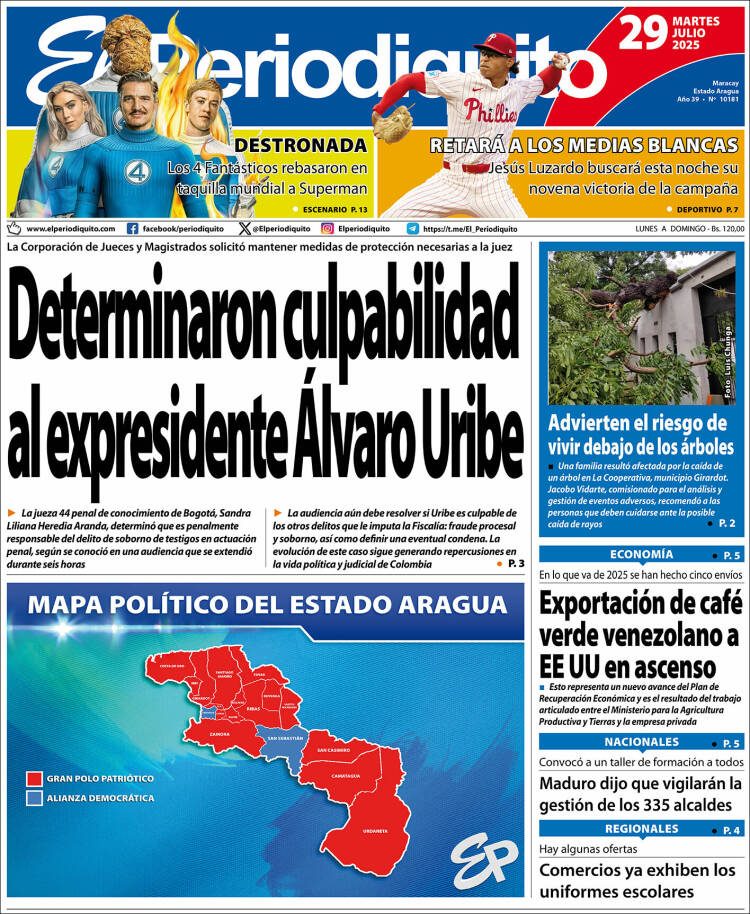 Portadas de este martes 29 de julio de 2025