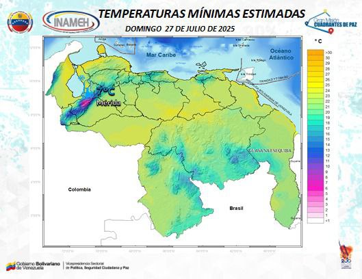 Inameh advierte más lluvias para este #27Jul en varios estados del país