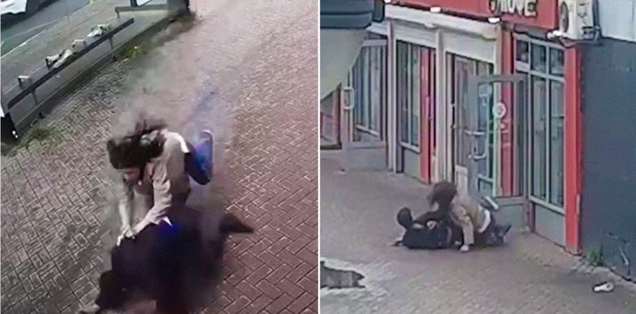 Un hombre le robó el celular a una joven, pero el ladrón no sabía lo que le esperaba (VIDEO)