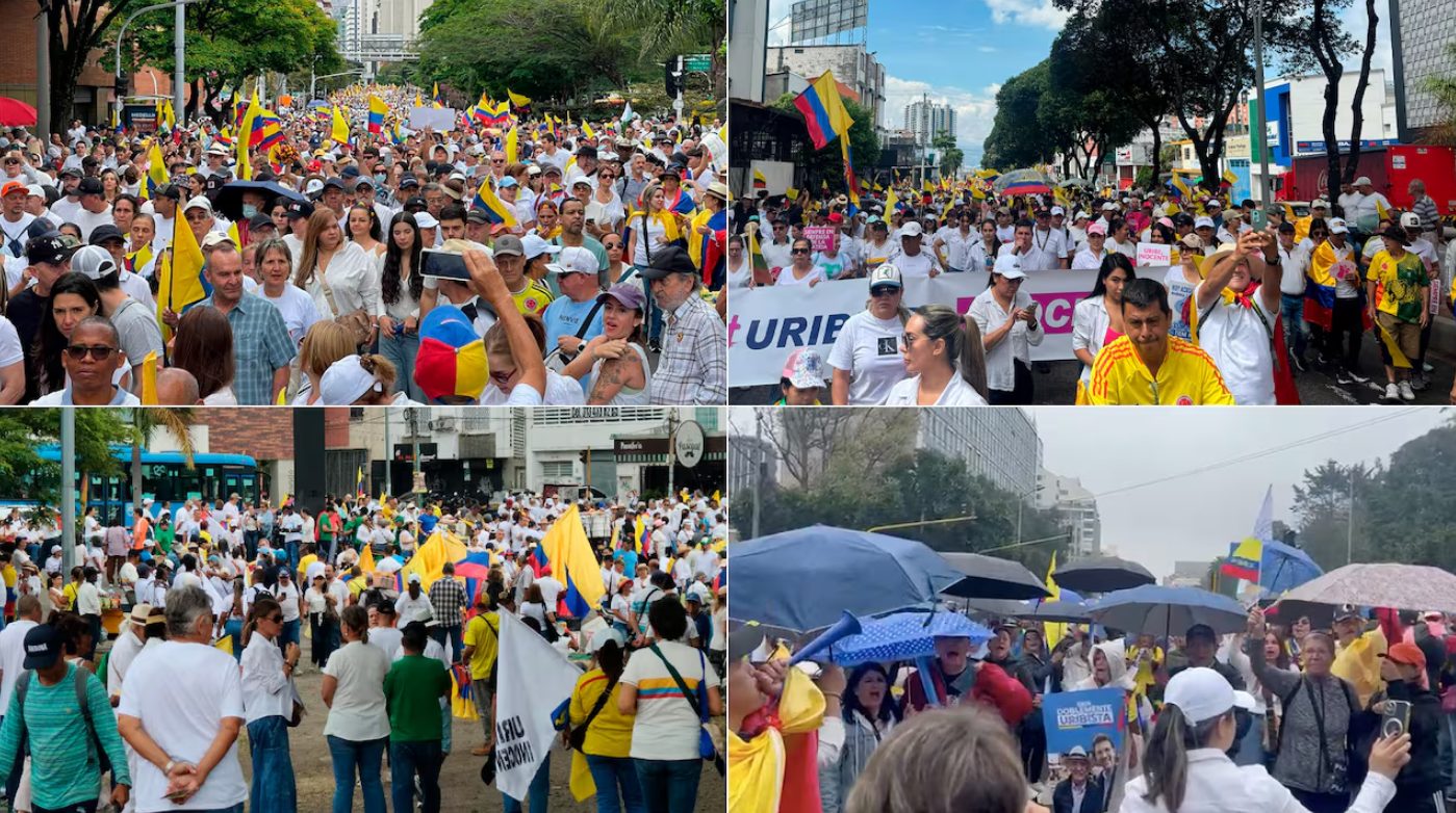 VIDEO: miles de colombianos salieron a las calles para decir que "Uribe es inocente"