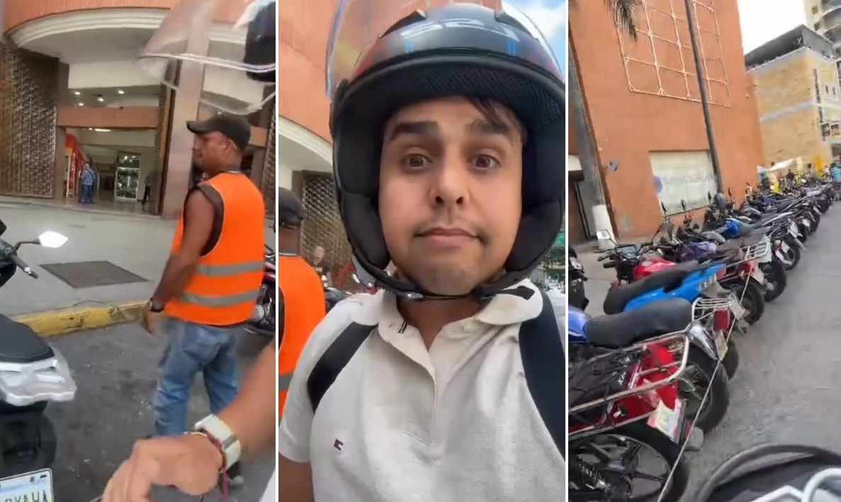 VIDEO: parqueros se apoderan de las calles en Caracas y exigen cuota obligatoria a motorizados