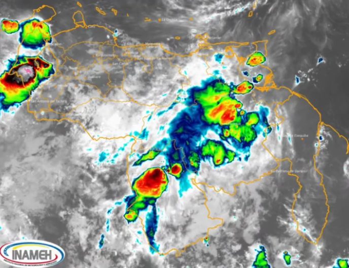 Inameh reportó lluvias de intensidad variable y hasta actividad eléctrica este #16Ago en Venezuela