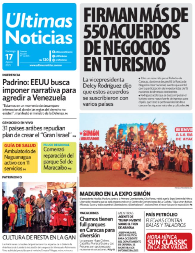 Portadas de este domingo 17 de agosto de 2025