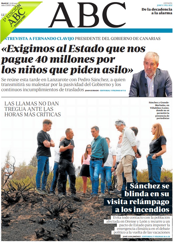 Portadas de la prensa internacional de este lunes 18 de agosto de 2025