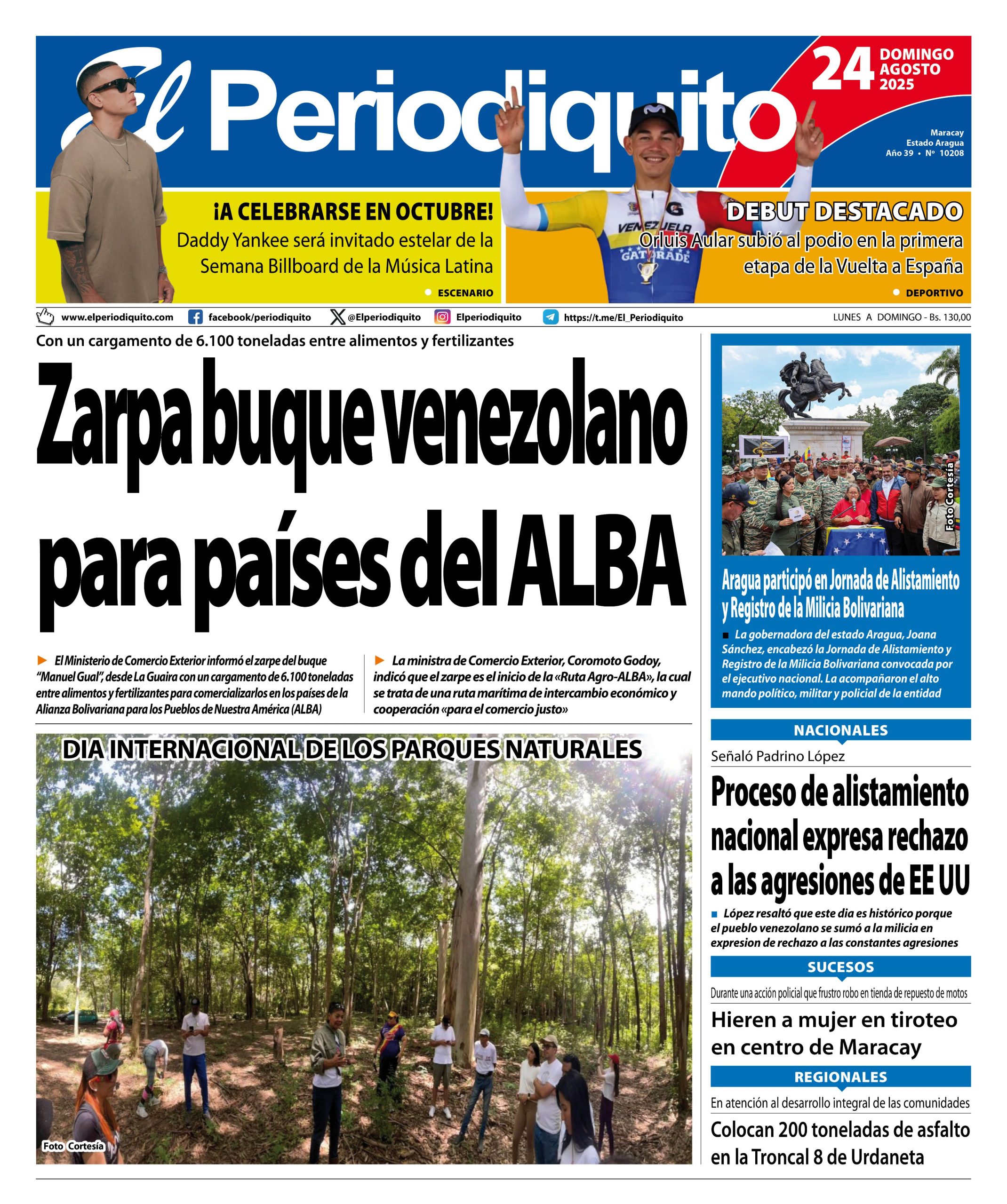 Portadas de este domingo 24 de agosto de 2025