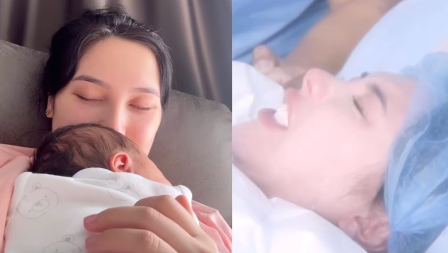 Aida Victoria Merlano se dejó ver junto a su hijo recién nacido por primera vez