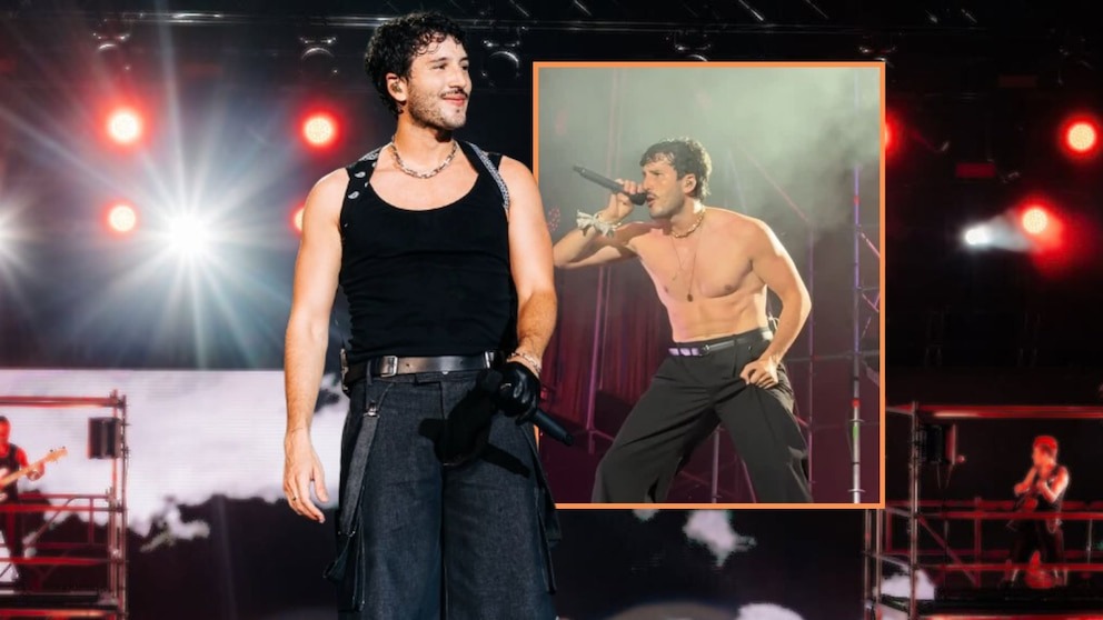 Sebastián Yatra se desnudó por completo durante concierto y estalló la polémica (VIDEO)