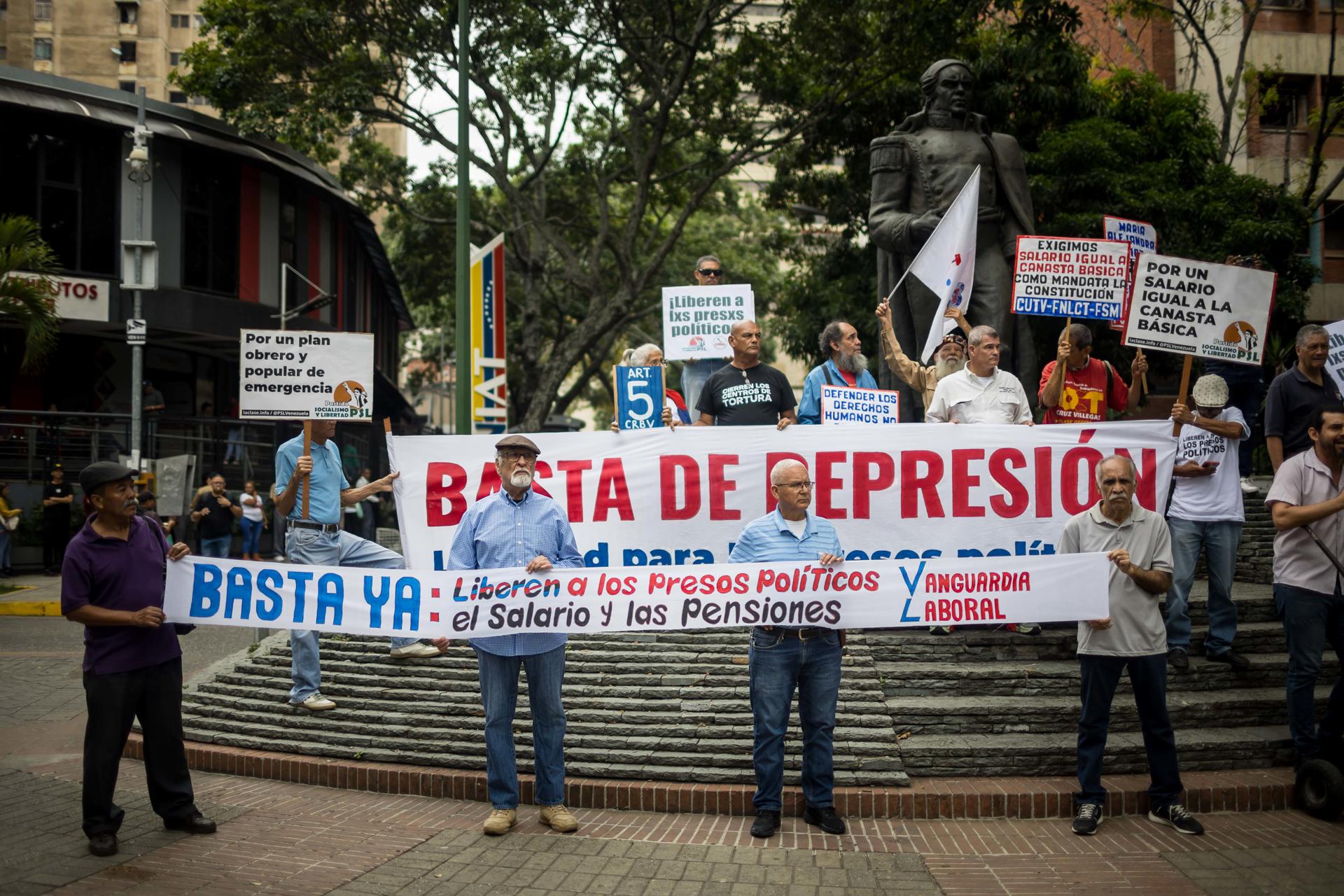 Sindicalistas de izquierda se cansaron de la "represión inaudita" del chavismo y salieron a protestar en Caracas