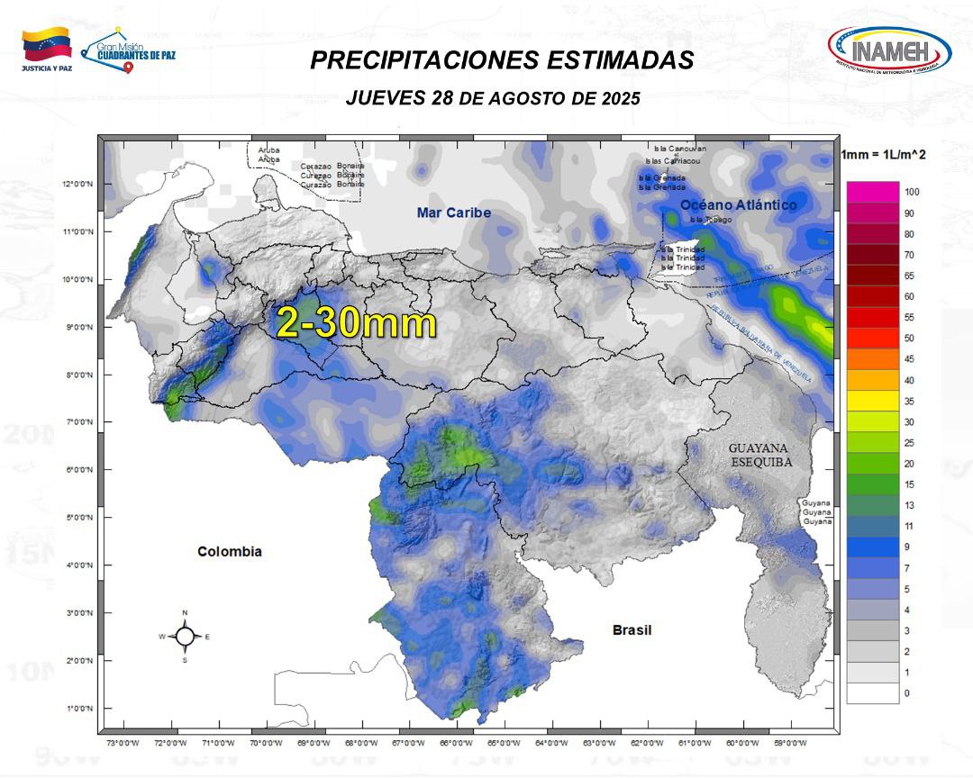 Inameh anunció los estados afectados por la onda tropical número 31 este #28Ago