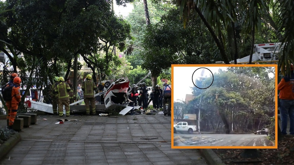 Revelan VIDEO del momento exacto en el que cae una avioneta en Medellín