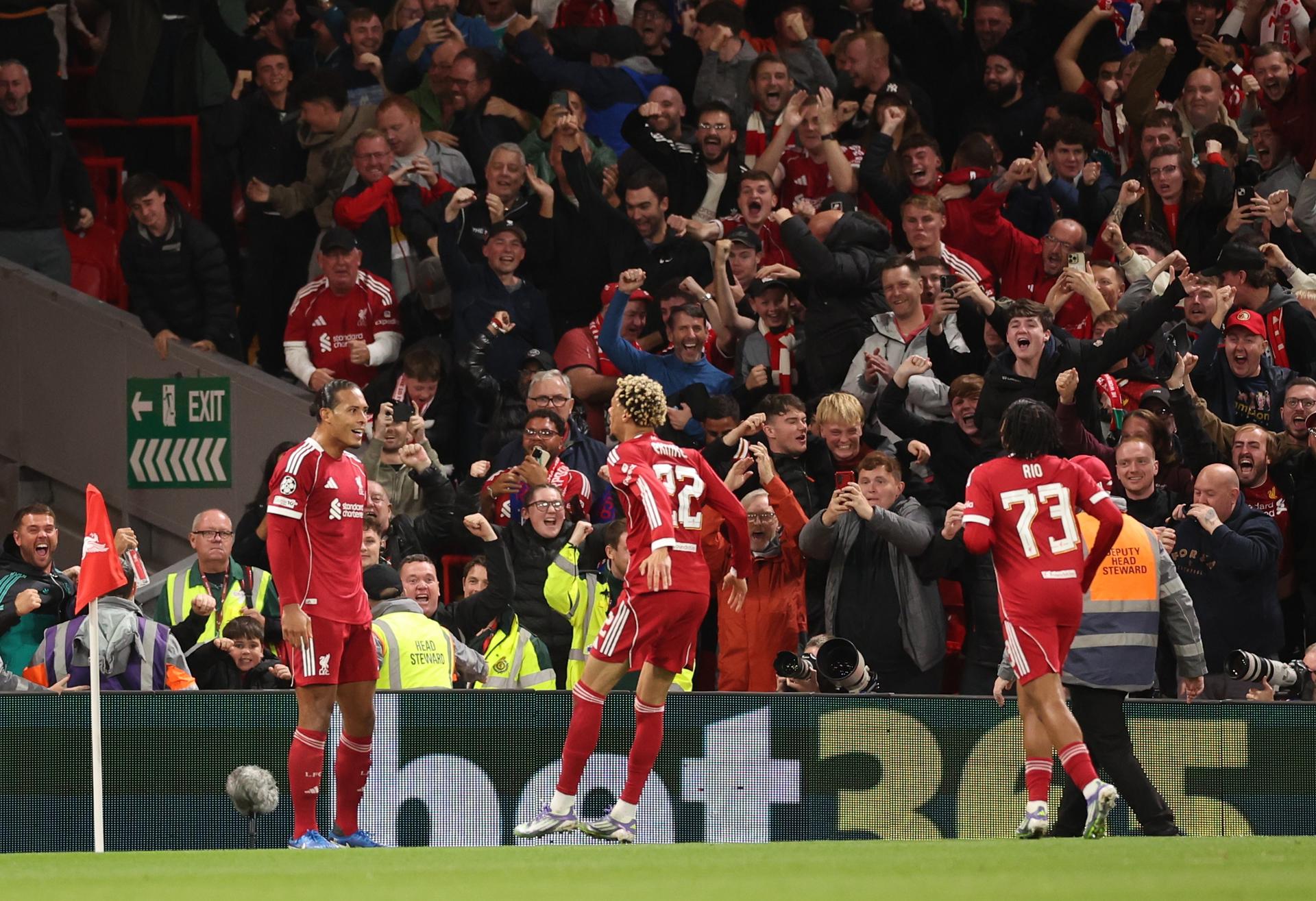Noche de locura en Anfield: Liverpool superó al Atlético de Madrid en el último suspiro
