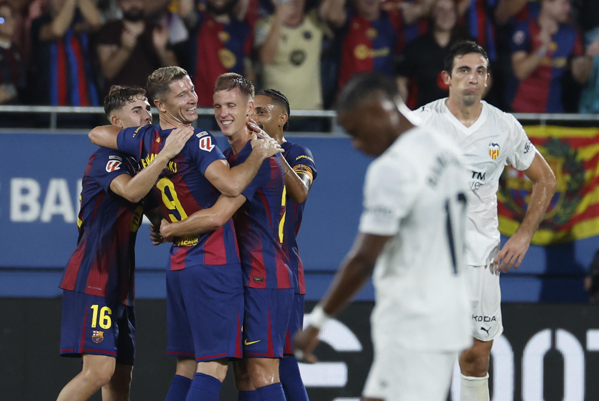 El Barcelona se dio un festín goles frente al Valencia