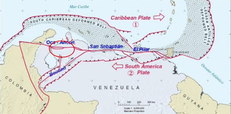 Cuál es la falla que está activa causando sismos en Venezuela