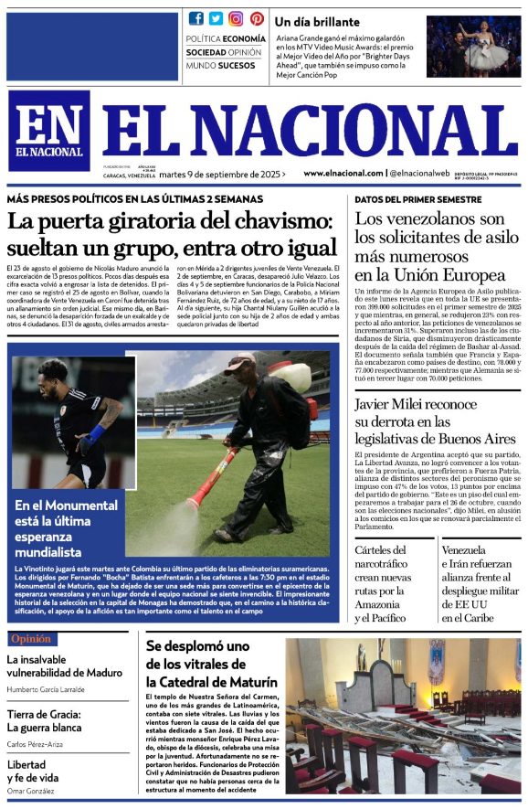Portadas de este martes 9 de septiembre de 2025