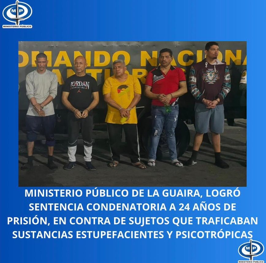 Condenaron a cinco "joyitas" que traficaban 519 panelas de cocaína en La Guaira