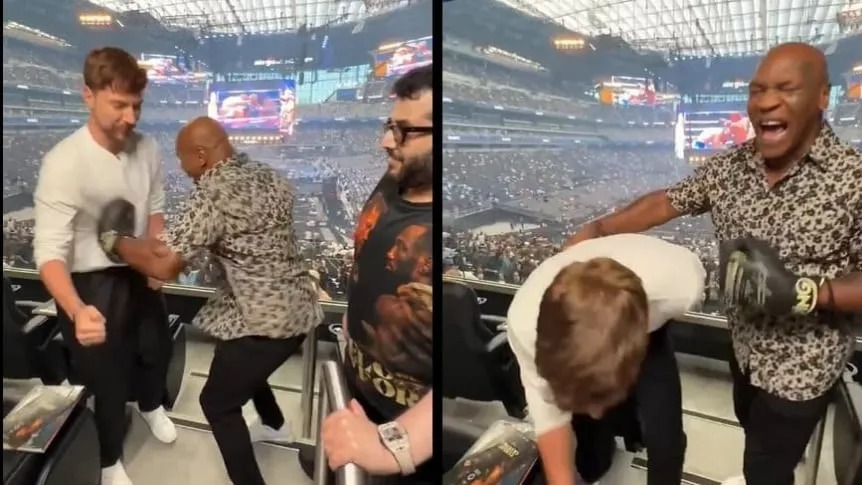 VIRAL: MrBeast desafió a Mike Tyson y terminó en el piso tras un gancho al estómago (VIDEO)