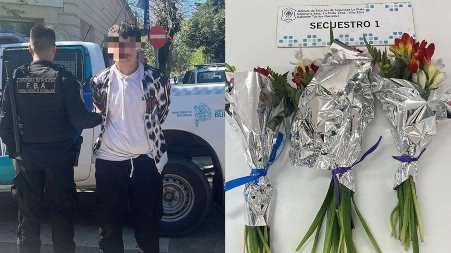 Por amor, adolescente robó flores para regalárselas a su novia y acabó tras las rejas