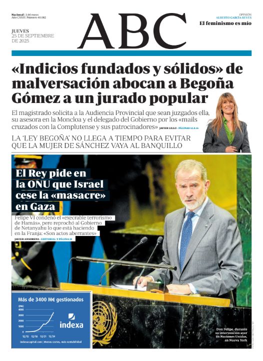 Portadas de la prensa internacional de este jueves 25 de septiembre de 2025