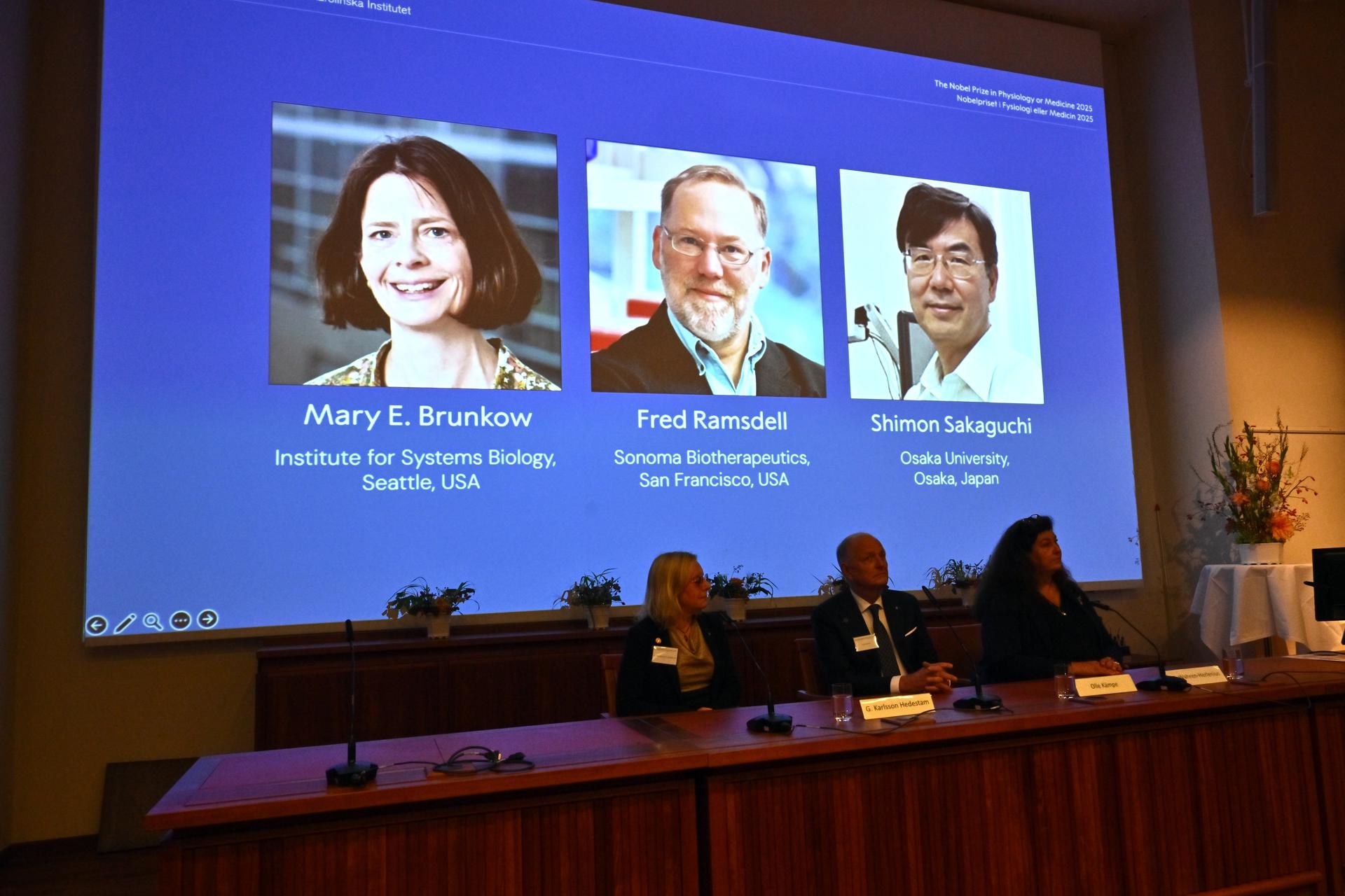 Premio Nobel de Medicina fue otorgado a Mary E. Brunkow, Fred Ramsdell y Shimon Sakaguchi
