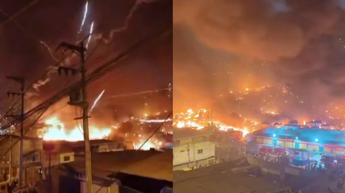 VIDEO: enorme incendio en local de fuegos artificiales dejó más de 200 afectados en Lima