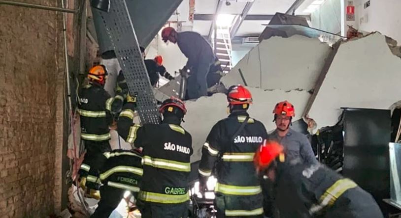 Derrumbe de un restaurante en Brasil dejó un muerto y cinco heridos (VIDEOS)