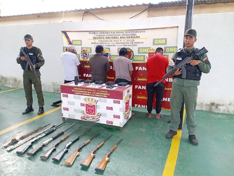 Fanb detiene a cuatro personas en Zulia por porte ilícito de armas