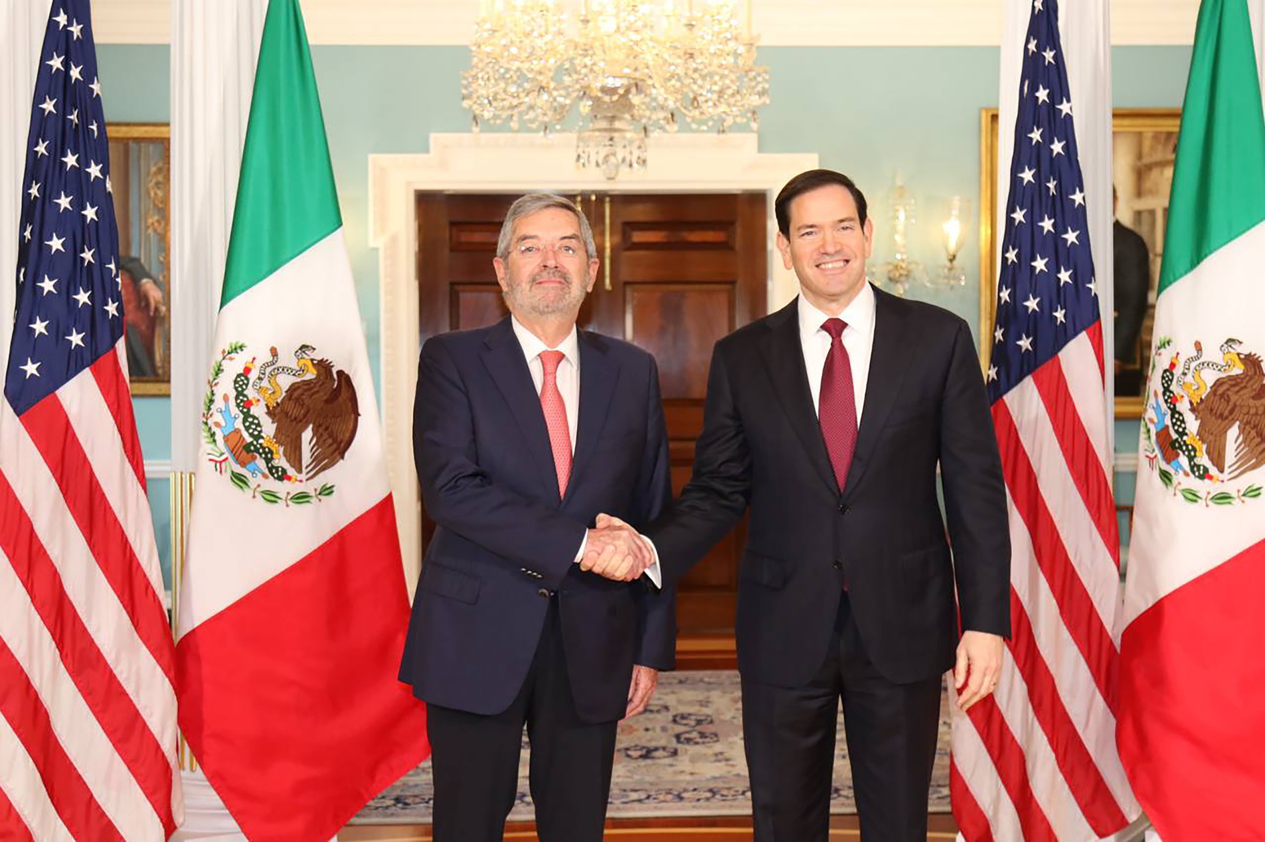 Marco Rubio sostuvo "reunión muy productiva" con canciller mexicano sobre la seguridad fronteriza