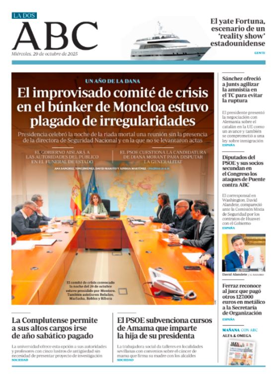Portadas de la prensa internacional de este miércoles 29 de octubre de 2025