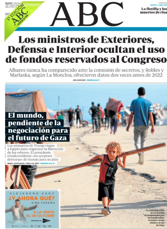 Portadas de la prensa internacional de este domingo 5 de octubre de 2025