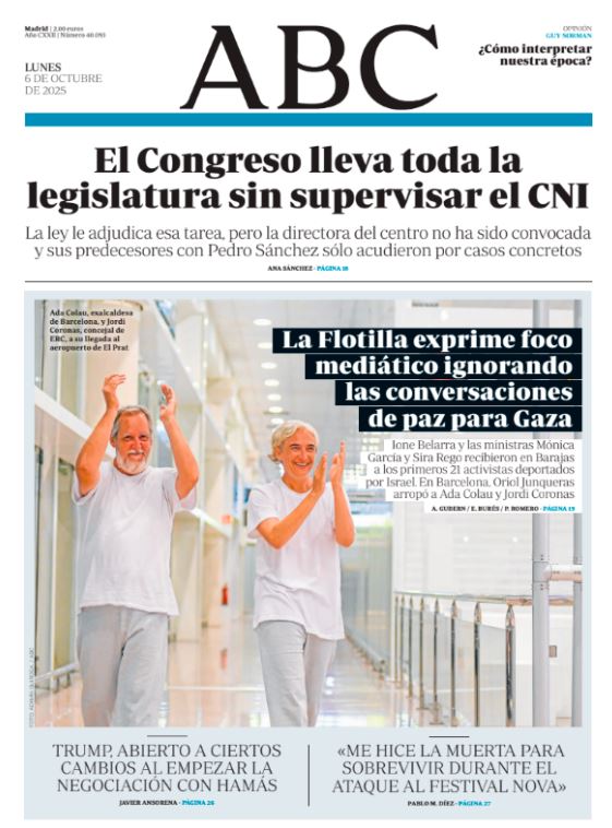 Portadas de la prensa internacional de este lunes 6 de octubre de 2025