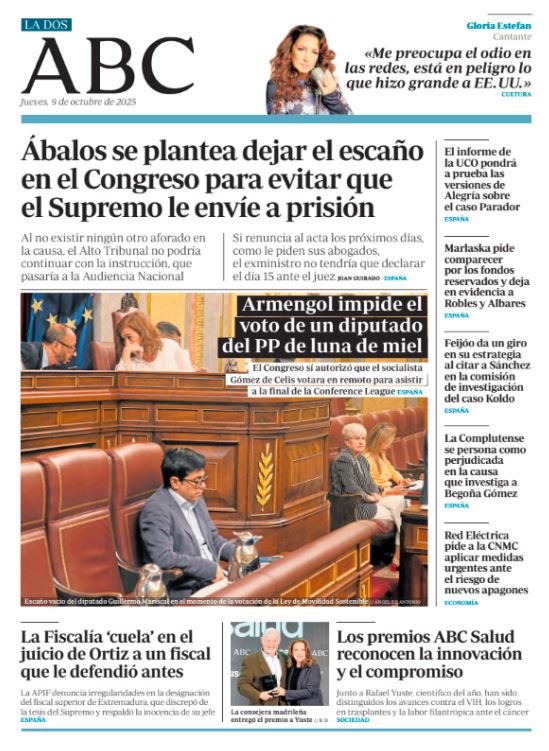 Portadas de la prensa internacional de este jueves 9 de octubre de 2025