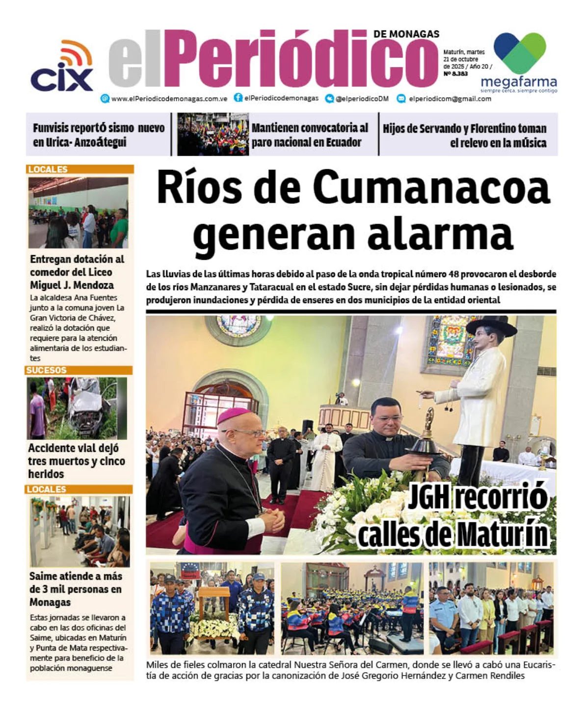 Portadas de este martes 21 de octubre de 2025