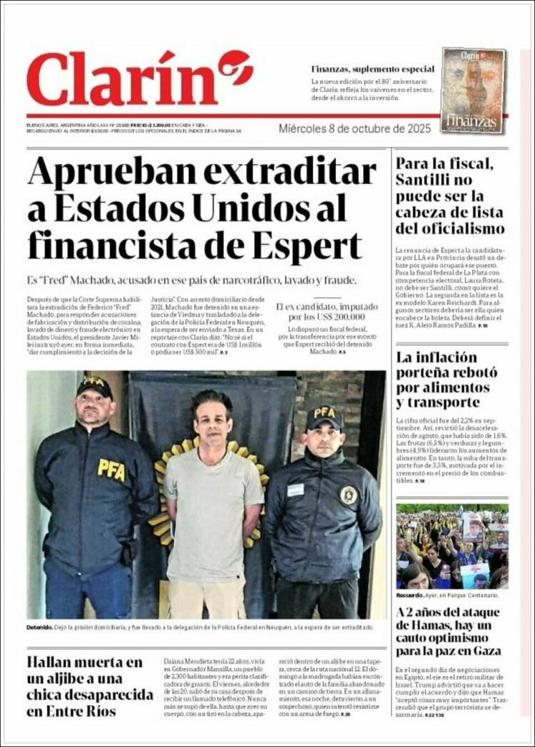 Portadas latinoamericanas de este 8 de octubre de 2025