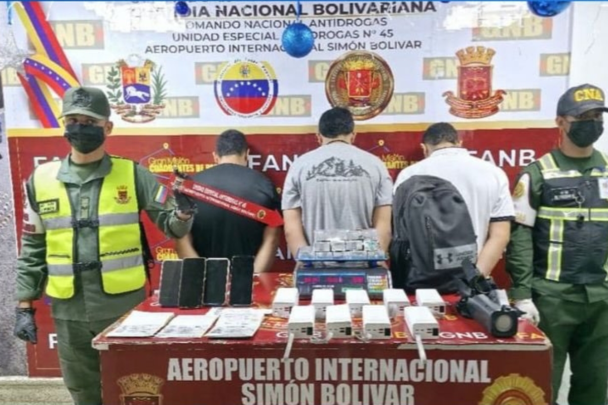 Tres sujetos pretendían sacar desde Maiquetía casi tres kilos de cocaína en vuelo a Estambul