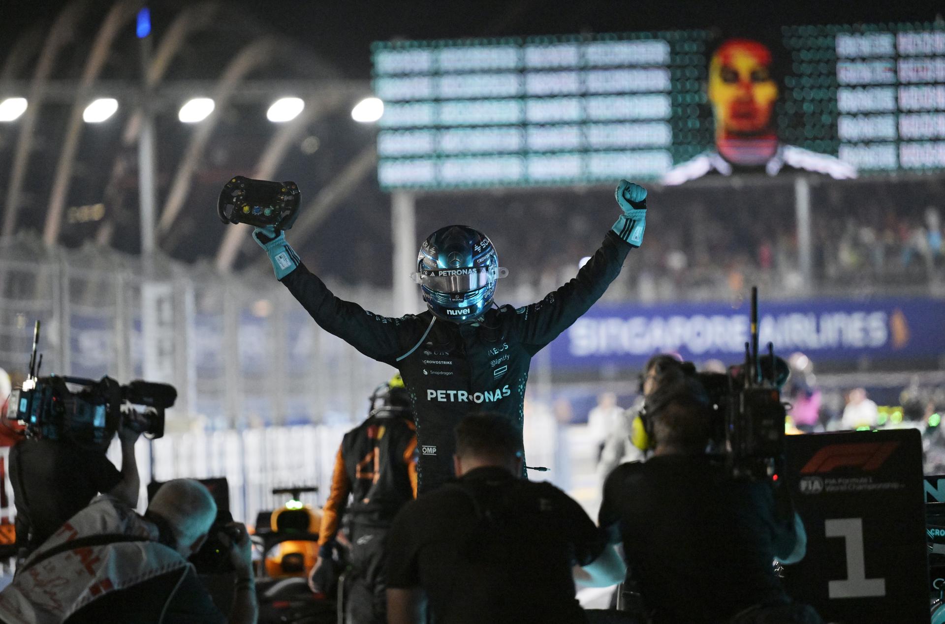 El británico George Russell ganó el Gran Premio de Singapur de la Fórmula 1