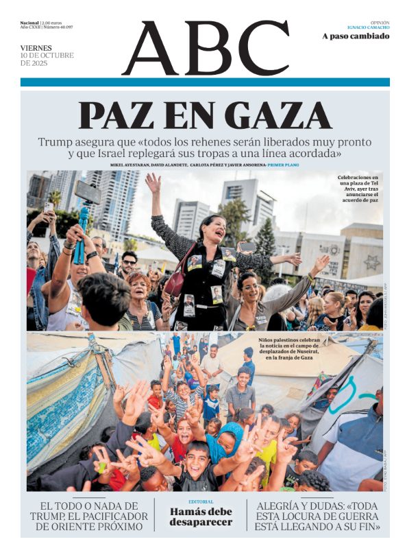 Portadas de la prensa internacional de este viernes 10 de octubre de 2025