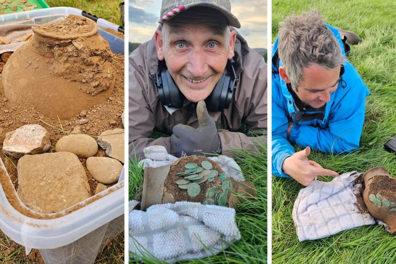 “Se me puso la piel de gallina”: Halló 15.000 monedas romanas y durmió con ellas en el carro para protegerlas