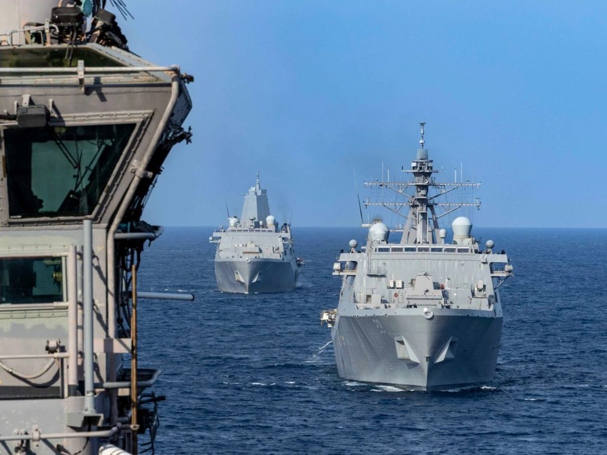 El buque USS Fort Lauderdale regresó al mar Caribe para completar el grupo de asalto anfibio