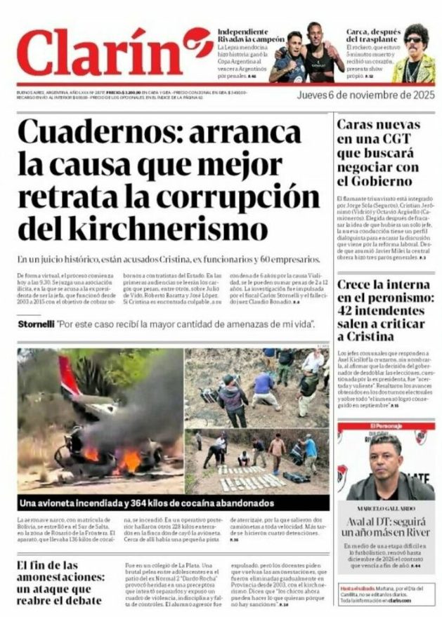 Portadas latinoamericanas de este viernes 7 de noviembre de 2025