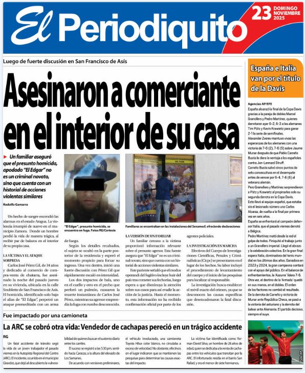 Portadas de este domingo 23 de noviembre de 2025