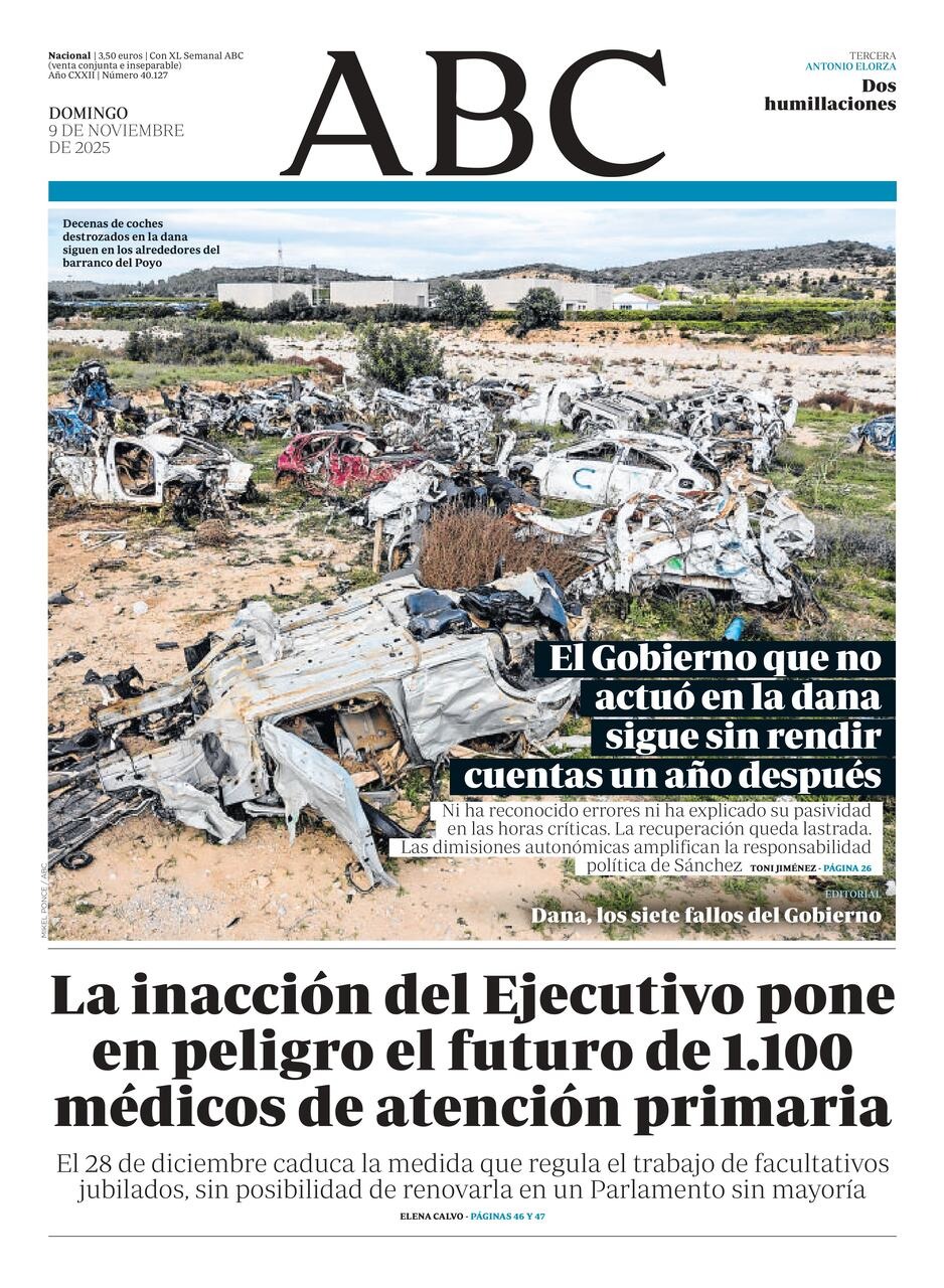 Portadas de la prensa internacional de este domingo 9 de noviembre de 2025