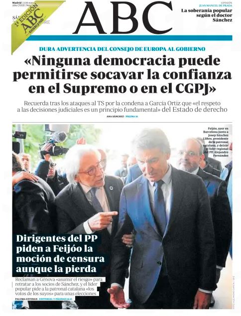 Portadas de la prensa internacional de este sábado 29 de noviembre de 2025