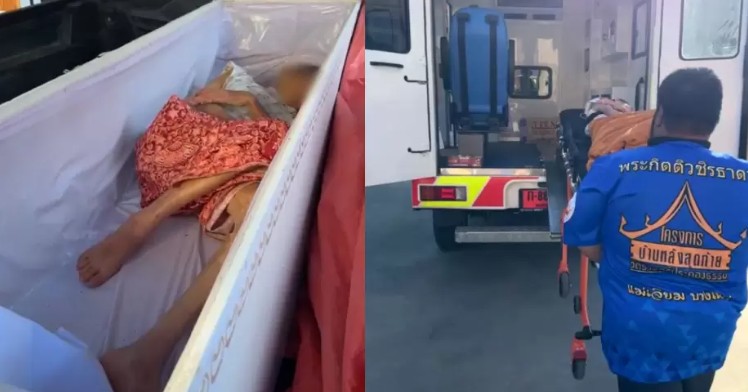 Una mujer da señales de vida en el ataúd antes de ser incinerada en Tailandia