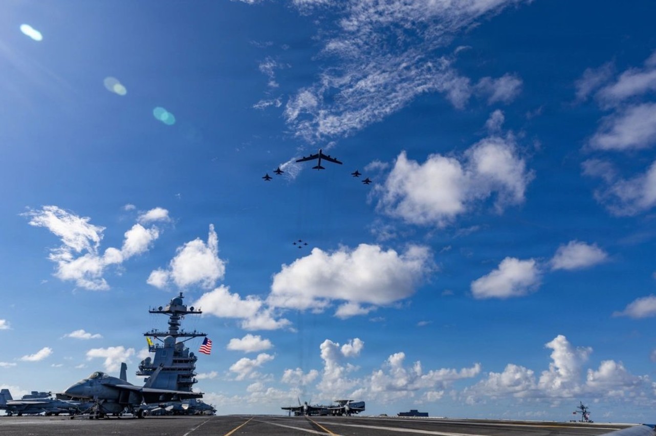 Imagen satelital revela la última ubicación del USS Gerald R. Ford y sus intenciones en el Caribe