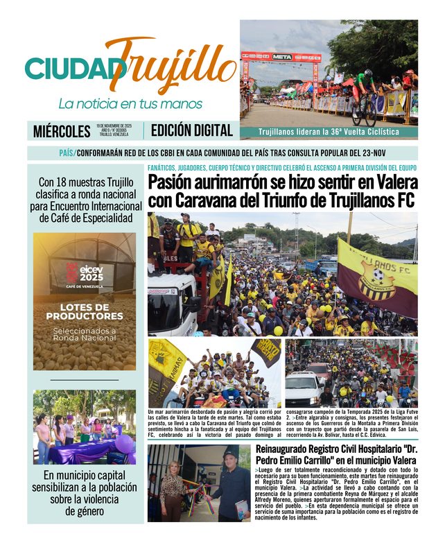 Portadas de este jueves 20 de noviembre de 2025