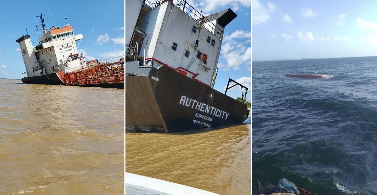 Se hundió en canal del río Orinoco un buque tanquero proveniente de Colombia