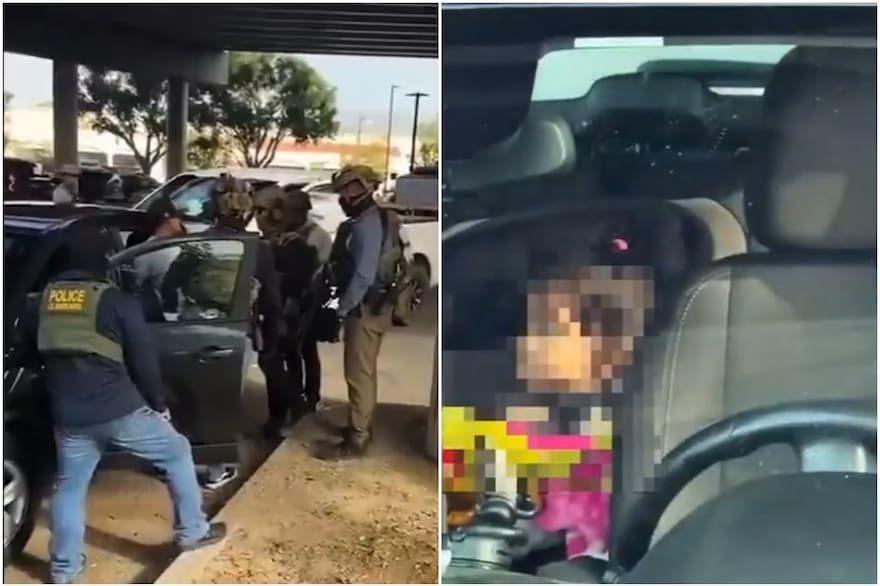 Agentes migratorios se llevaron carro con un bebé dentro tras arrestar a su padre en Los Ángeles